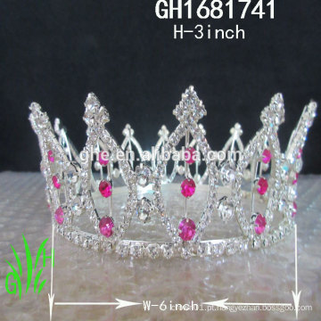 Novos designs rhinestone acessórios reais Nova tiara alta coroa